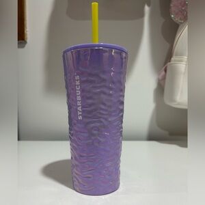 Starbucks Shimmer Iridescent lilac wave tumbler